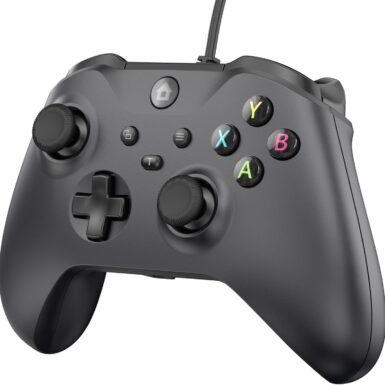 GMVOX Wired Controller for X-BOX-ONE,Compatible with X-BOX One&One S&X, X-BOX Series S&X, PC, IOS, Android Platforms, Gamepad with 3.5mm Audio Jack/Dual Vibration, Support Turbo Function,(Black)